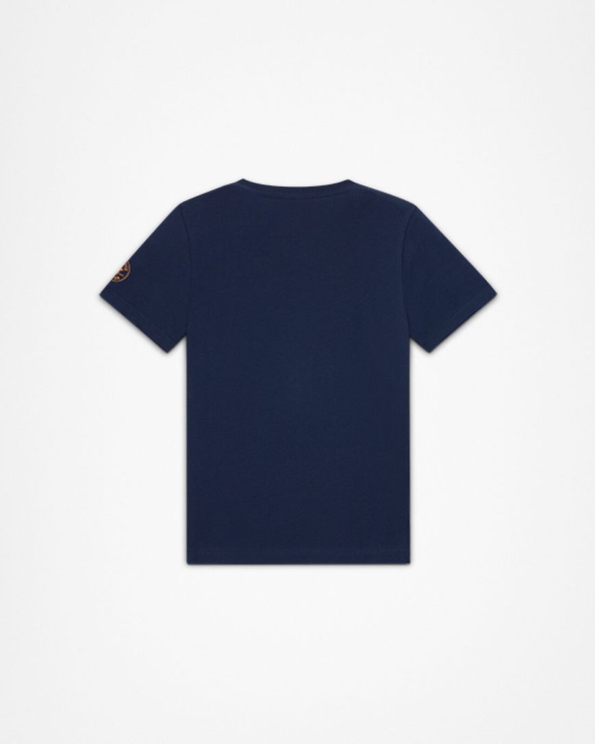 Boys' Converse Camo Logo Stack T-Shirts Navy | AU 165E3Y